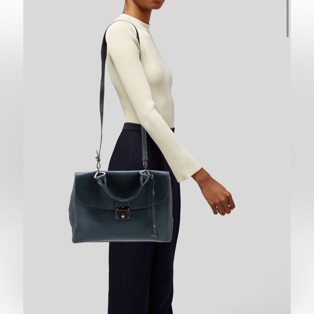 Marc Jacobs The 1984 Satchel Nautical Blue Leather